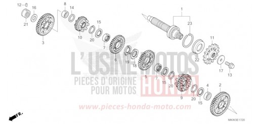 TRASMISSIONE (ALBERO SECONDARIO) (NC750XD) NC750XDP di 2023